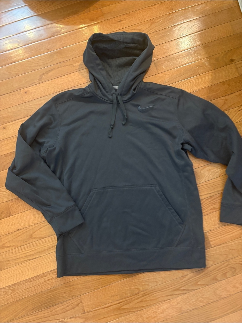 Nike Dark Charcoal Pullover Hoodie with Swoosh